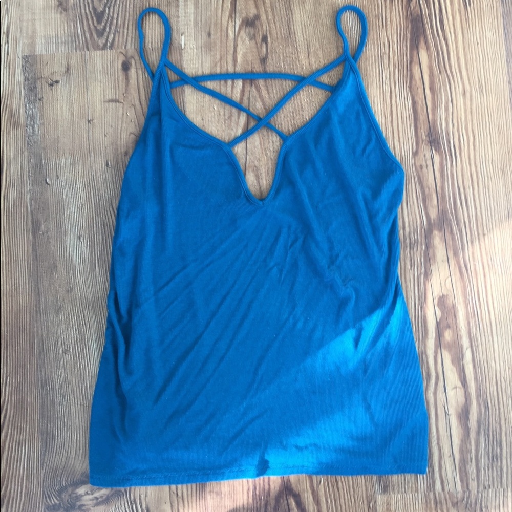 EXPRESS ONE ELEVEN Spaghetti Strap Ribbed Tank - Picture 5 of 8